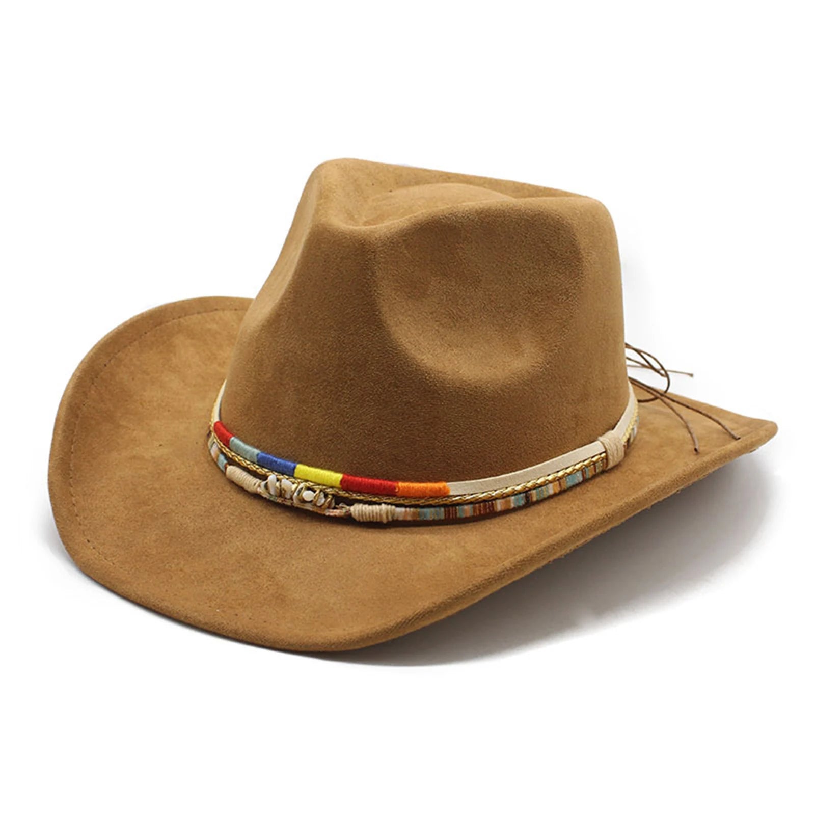 6-Color Women'S Denim Hat Men'S New Retro Jazz Classic Suede Denim Hat Wide Edge Western Wide Edge Sun Hat