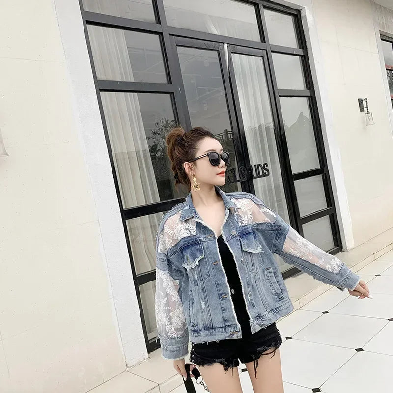 Wild west diva Denim lace jacket