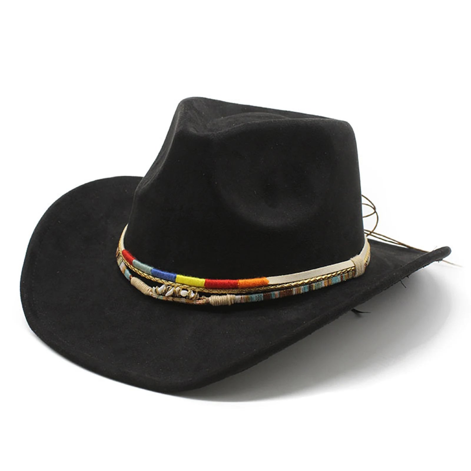 6-Color Women'S Denim Hat Men'S New Retro Jazz Classic Suede Denim Hat Wide Edge Western Wide Edge Sun Hat