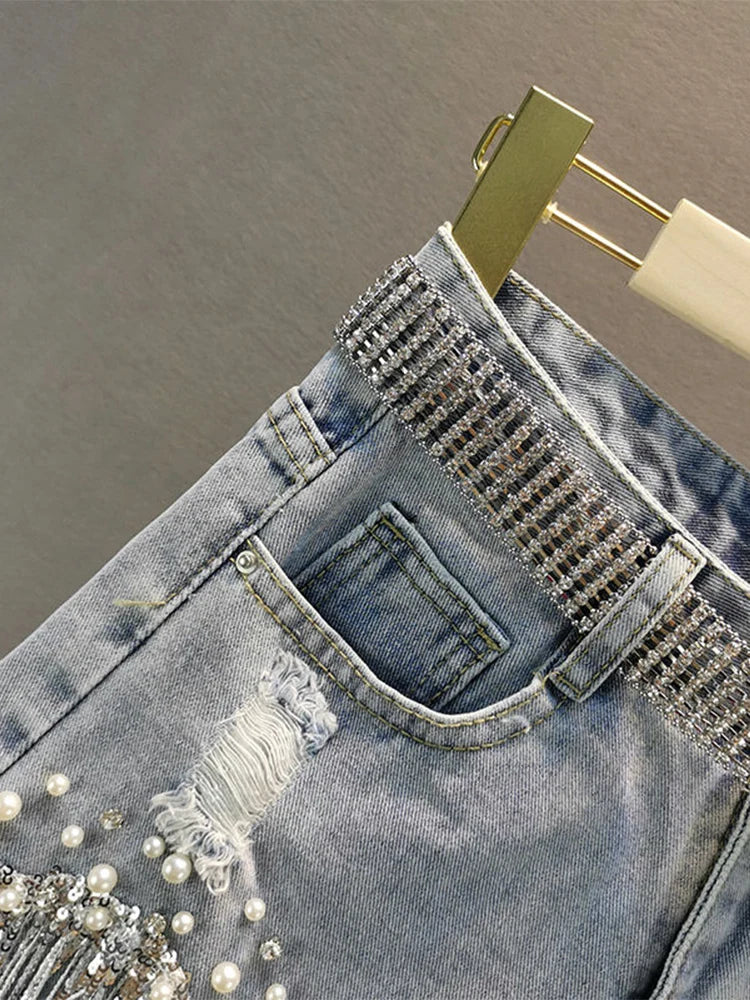 Wild West Diva Fringe Denim Shorts