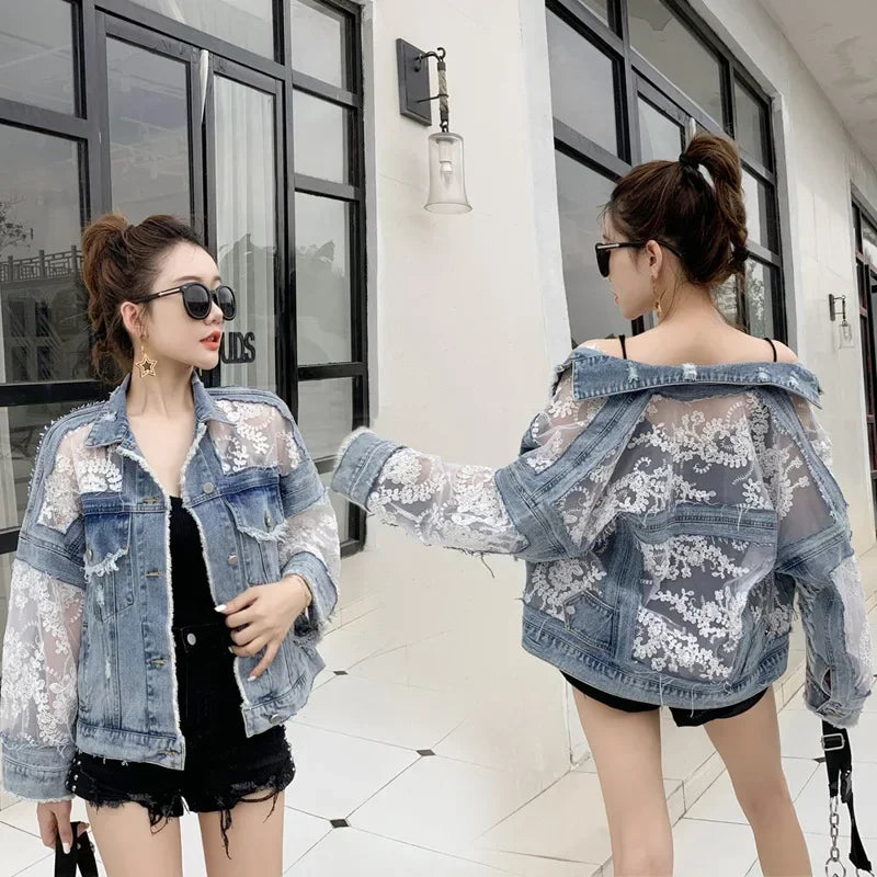 Wild west diva Denim lace jacket
