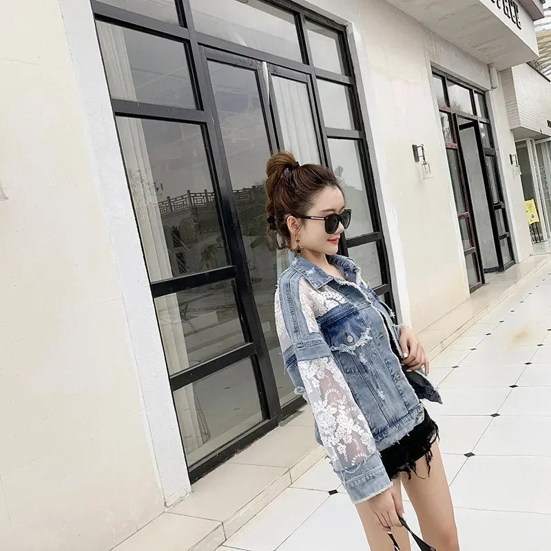 Wild west diva Denim lace jacket
