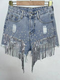 Wild West Diva Fringe Denim Shorts