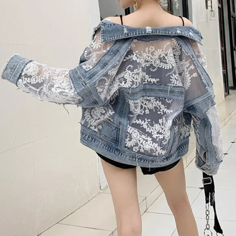 Wild west diva Denim lace jacket