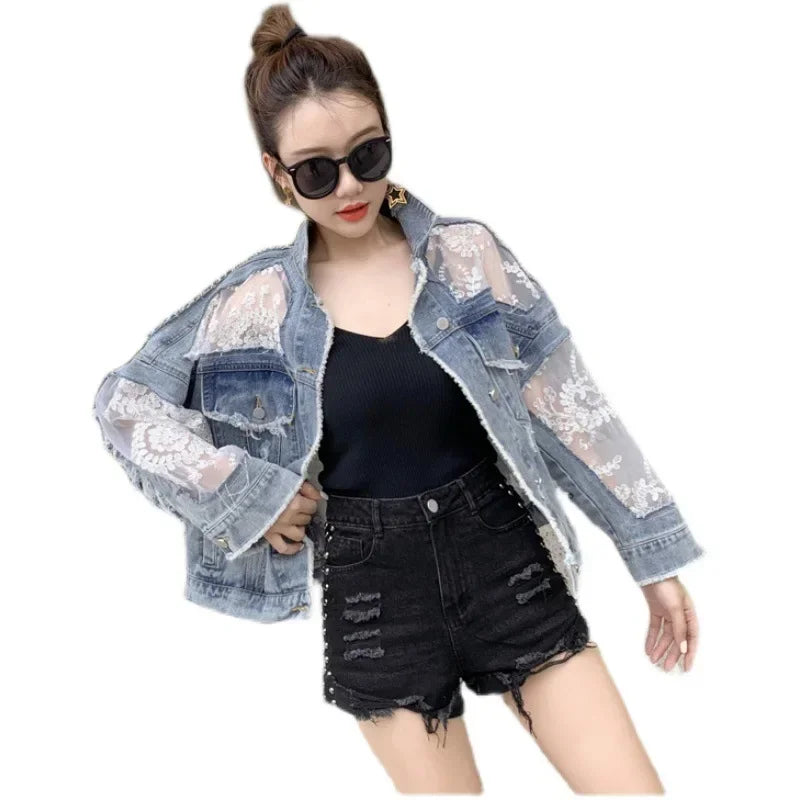 Wild west diva Denim lace jacket